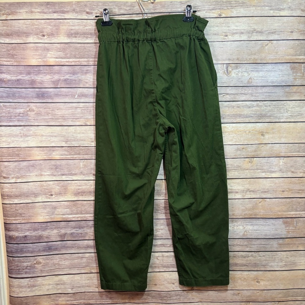 Urban Outfitters army green straight leg paper bag pants Size Small H3 - Picture 4 of 8